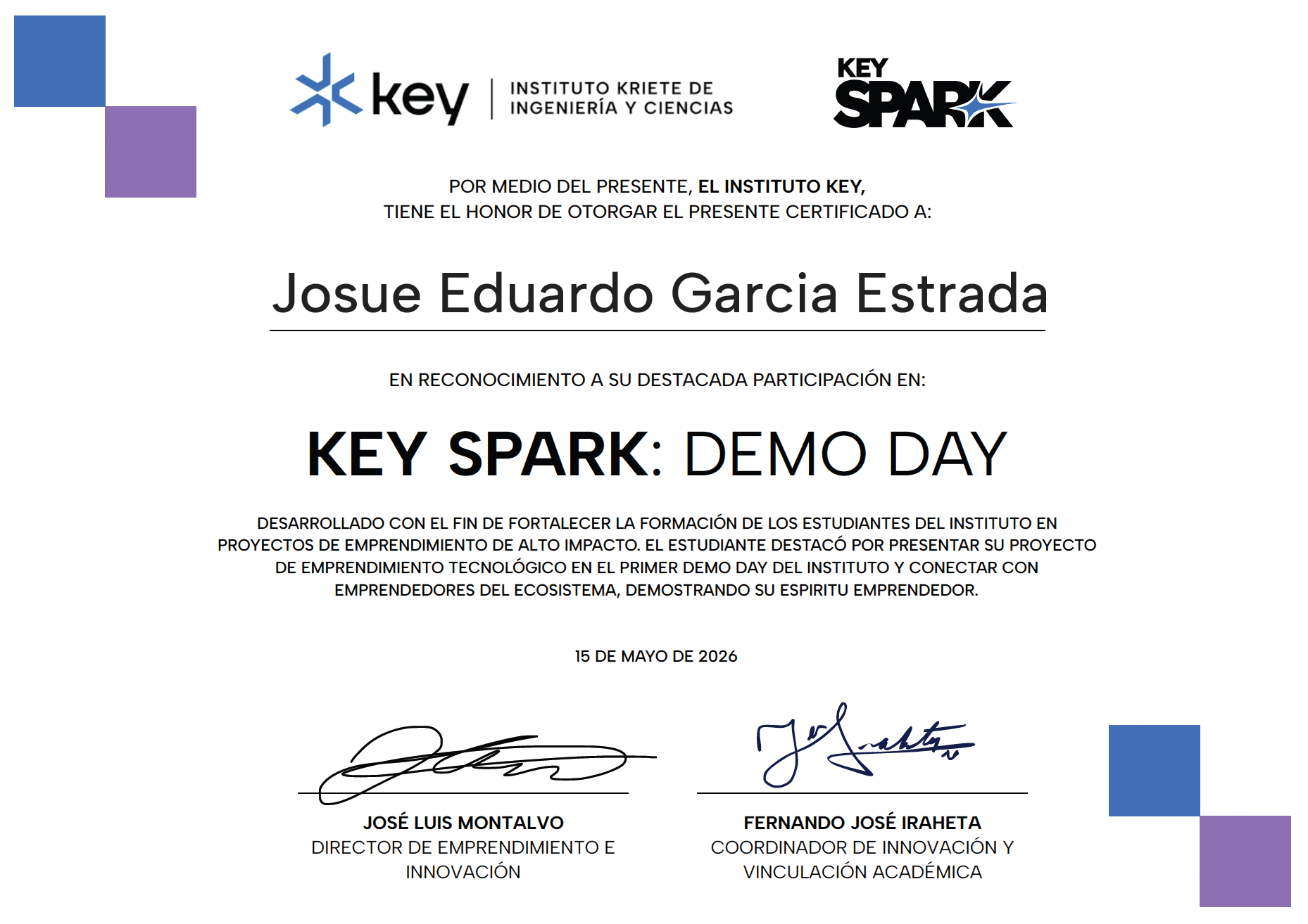 Key Spark: Demo Day